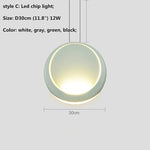 Nordic Bar Modern LED Pendant Light Resin Lustre Dining Room Hanging Lamp