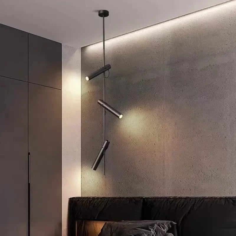 Rotating LED Pendant Light for Foyer, Bedroom, Dining Room - Modern Hanging Lamp