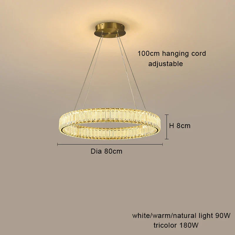 Crystal Chandelier Pendant Lamps for Home Decor and Modern Living Room Lighting