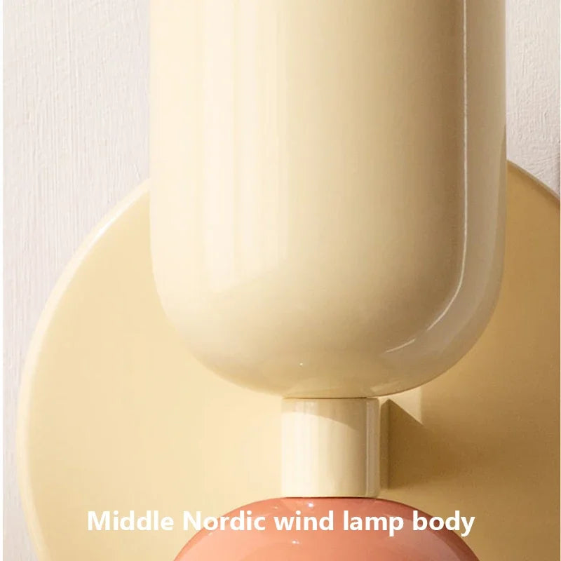 Nordic Double Heads Wall Lamp - Modern LED Cream Wind Style Wall Light