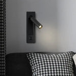 Square Gold & Black Bedroom Wall Light for Reading, Living Room Background