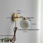 Moon Wall Sconce Up Down Rotate LED Light, Modern Nordic Bedside Lamp
