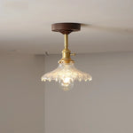 Yellow Glass LED Ceiling Lamp - Modern Nordic Style Lighting Fixtures