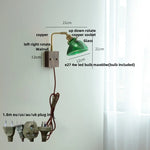 Walnut Wood LED Wall Sconce Glass Rotatable Stair Light Fixtures