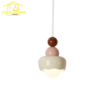 Cream Wind Resin/Glass Pendant Lights: Modern LED E27 Hanging Lamp for Bedroom, Bar, Kids Room