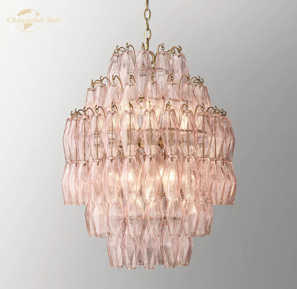 Natalia Glass Chandeliers Pendant Light Fixture - Modern Hanging Lamps for Home