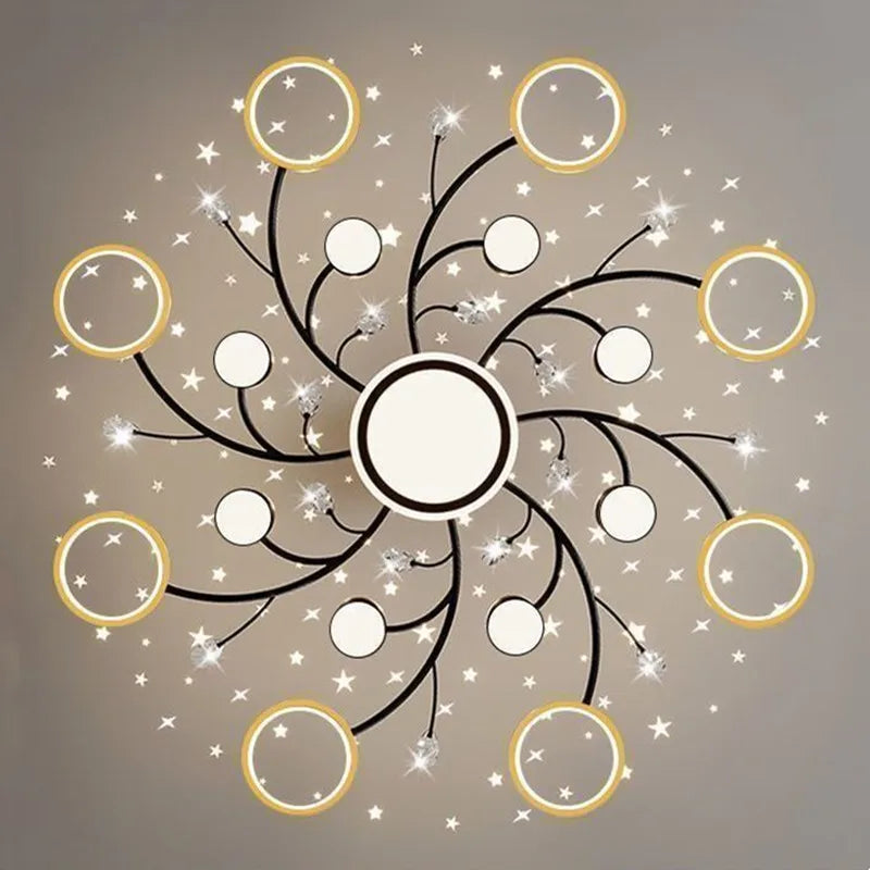 Nordic Starry Sky Dimmable LED Ceiling Chandelier for Home Decor Lighting