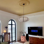 Danish Fabric Pendant Lamp Vintage Chandelier E27 Bulb