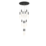 Villa Forci Duplex Staircase Foyer Chandelier, Black