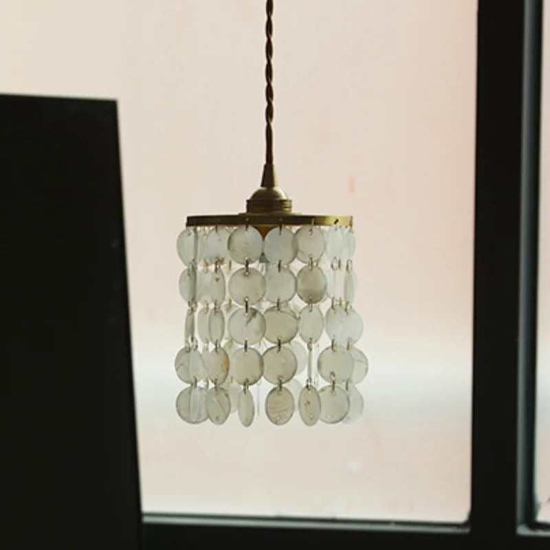 Shell LED Pendant Light - Modern Nordic Copper Hanging Lamp