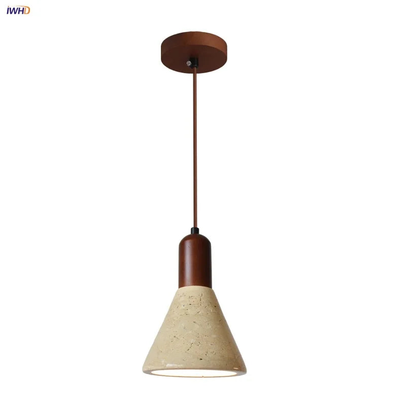 Yellow Cave Stone LED Pendant Lamp
