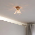 Glass Wood LED Ceiling Lamp for Home Lighting and Decoration