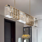 Gold Lustre Steel Pendant Lights - Luxury Dining Room LED Hanging Lamp