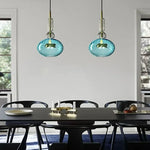 Scandinavian Macaron Stained Glass Chandelier with E27 Bulb