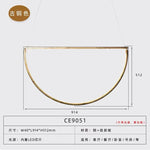 Black Gold Geometric LED Chandelier - Postmodern Indoor Hanging Lamps for Living Room