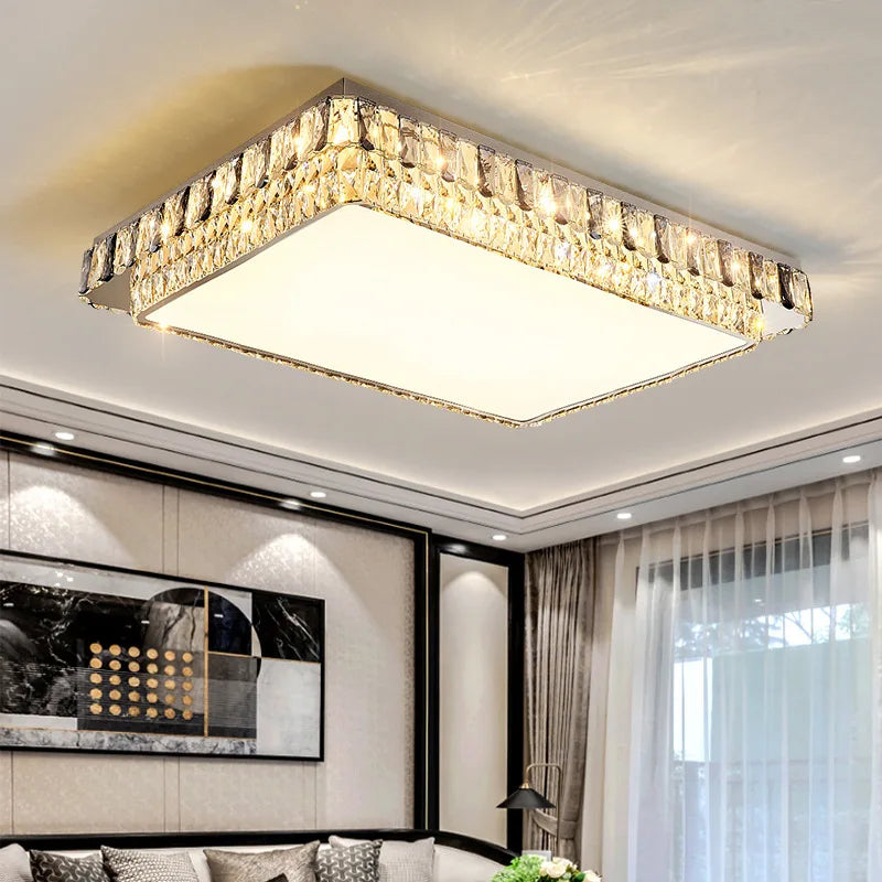 Modern Crystal LED Ceiling Chandelier for Living Room and Bedroom