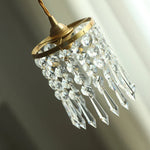 Crystal Brass LED Pendant Light: Modern Nordic Style, Adjustable Wire, E14 Fixture