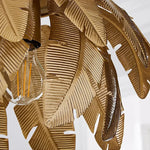 Gold Leaves Chandelier Small Pendant Lighting for Kitchen Island Hallway E27 Socket