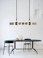 Stainless Steel Glass Ceiling Chandelier for Dining Table Elegant Home Decor