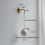 Moon ABS LED Wall Light Fixture, Adjustable Nordic Modern Bedside Lamp