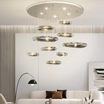 Chrome LED Ceiling Chandelier Cobblestone Pendant Lights - Modern Luxury Luminarias Fixtures