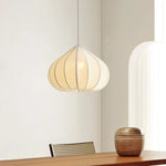 Afralia™ Nordic Style Creamy E27 Pendant Light Fabric Chandelier_Lamp Dining Room Suspended LED Bar Droplight