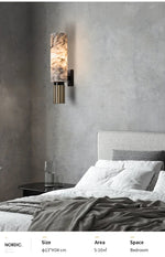 Copper Alabaster Wall Lamp: Post-Modern High-End Bedroom Lighting