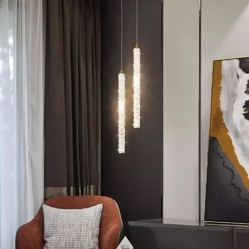 Luxury Crystal Pendant Chandelier LED Light Fixture for Modern Home Decor