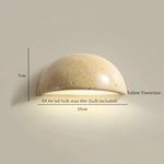 Afralia™ Nordic LED Wall Lamp Wood Yellow Travertine Mirror Light