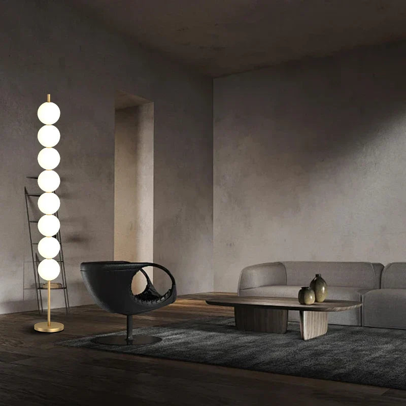 Brass Floor Lamp for Living Room & Bedside Decor