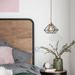 Glass LED Pendant Lamp: Handmade Japanese Style Adjustable Hanging Light Fixtures