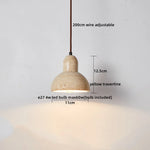 LED Hanging Lamp: Yellow Travertine Japanese Style Pendant Light for Home Decoration
