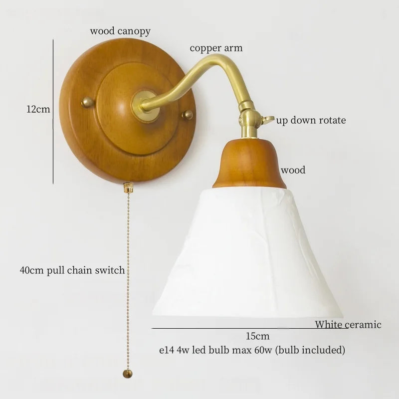 Glass LED Wall Lamp for Living Room Bedroom Loft Bathroom Mirror Light