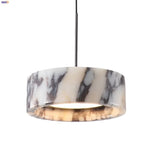 Afralia™ Vintage LED Pendant Lamp Bulgari Stone Luxury Hanging Light Fixtures
