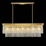 Luxury Gold Metal Glass LED Pendant Light Fixture for Elegant Living Room Lighting