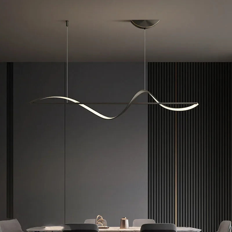 Modern LED Pendant Light - Stylish Ceiling Chandelier for Living, Dining, and Bedroom