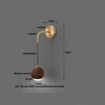 LED Walnut Wood Wall Light Sconce with Adjustable Acrylic Lamparas