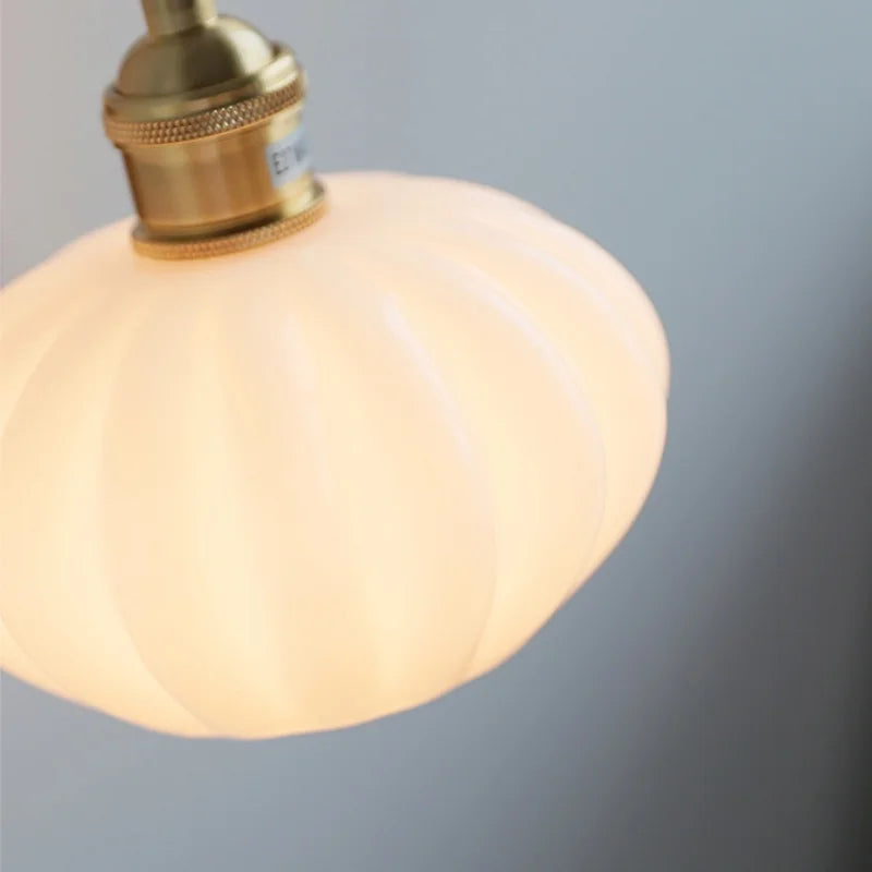 White Glass LED Wall Light | Modern Rotate Plug-In Sconce Lampara De Pared