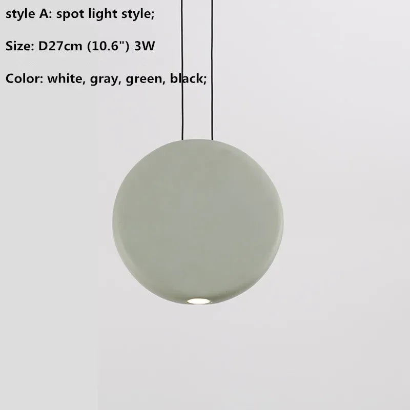Nordic Bar Modern LED Pendant Light Resin Lustre Dining Room Hanging Lamp