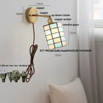 White Glass LED Wall Light with Pull Chain Switch, Japanese Style Hallway Lamp