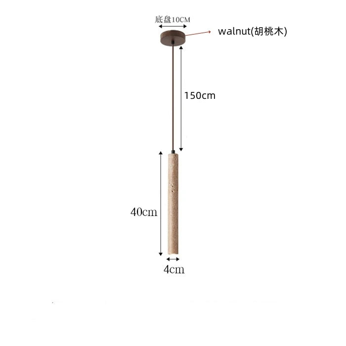 Travertine Stone Pendant Light for Bedroom Dining Kitchen