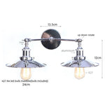 Industrial Retro LED Wall Lamp with Two Heads and Pull Chain Switch
