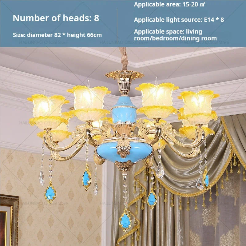 Elegant Crystal Chandelier Living Room Bedroom Lighting