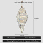 AFRALIA Crystal Large Chandelier for Villa Duplex Loft Stairs Living Room Hall.