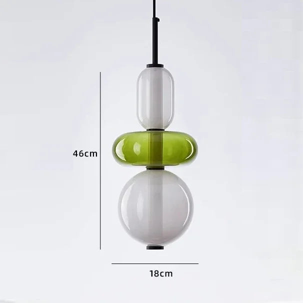 Candy Glass Ceiling Hanging Chandelier for Loft Living Room