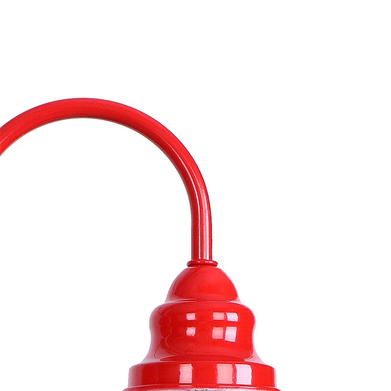 Afralia™ Edison Red LED Wall Lights - Iron Industrial Vintage Bedside Lamp