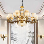 Natural Jade Chinese Chandelier for Living Room, Hotel, Restaurant, and Tea Room