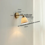 Nordic Ceramic LED Wall Light with Pull Chain Switch - Modern, Simple, Rotating