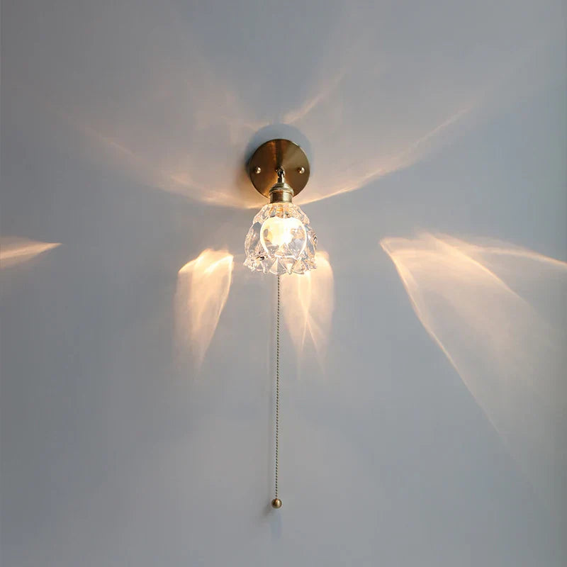 Clear Glass LED Wall Sconce Modern Rotate Stair Light