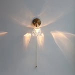 Clear Glass LED Wall Sconce Modern Rotate Stair Light